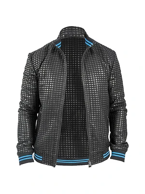 Leather Geometric Jacket