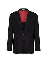 Textured Stripe Diagonal Deconstructed Blazer