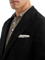 Textured Stripe Diagonal Deconstructed Blazer