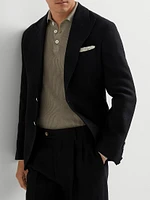 Textured Stripe Diagonal Deconstructed Blazer