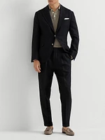 Textured Stripe Diagonal Deconstructed Blazer