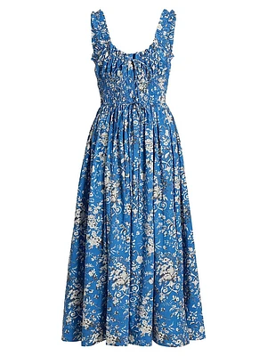 Emmaretta Floral Cotton Cocktail Dress