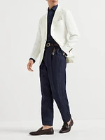 Virgin Wool Poplin Basic Fit Shirt with Spread Collar