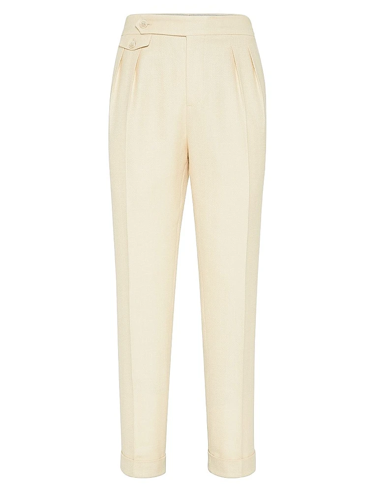 Chevron Leisure Fit Trousers