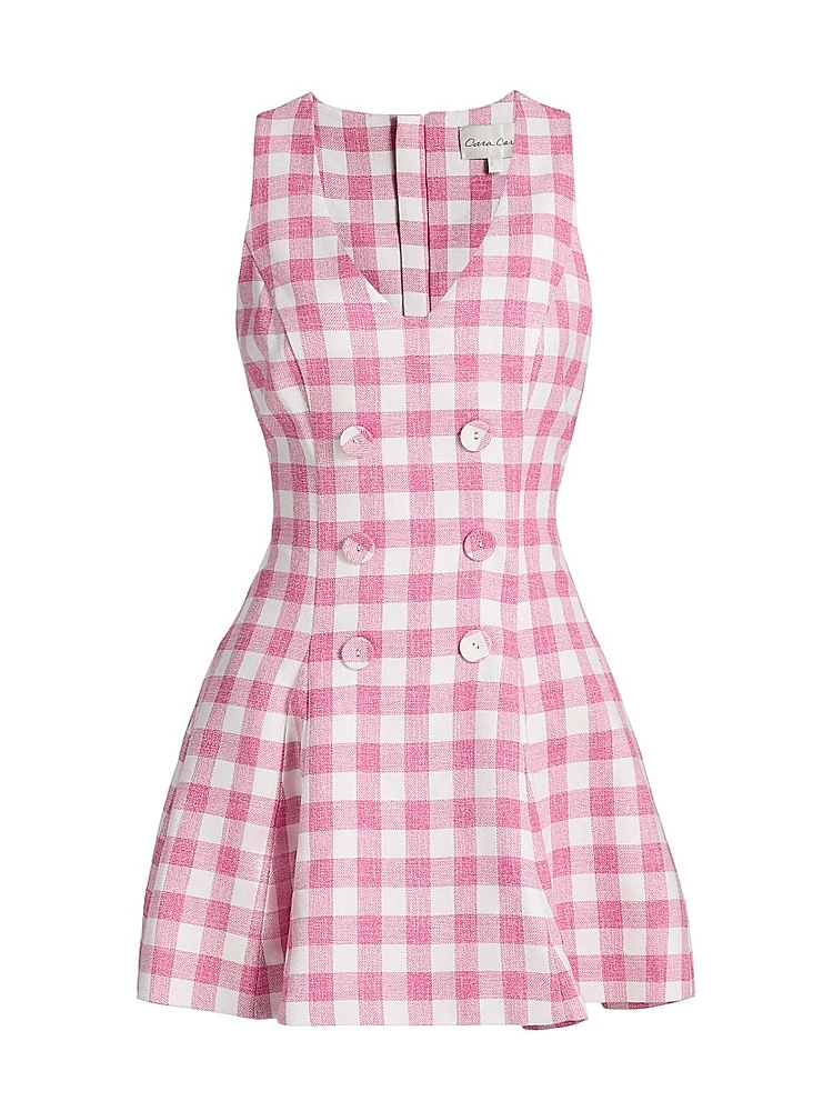 Saya Gingham Vest Minidress