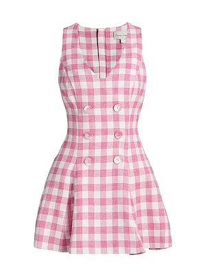 Saya Gingham Vest Minidress