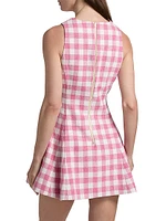 Saya Gingham Vest Minidress