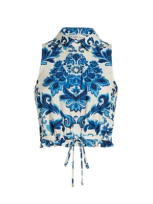 Hanna Floral Drawstring Top