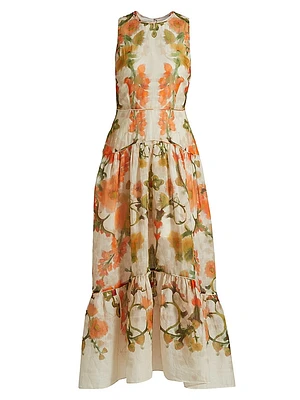 Floral Sleeveless Maxi Dress