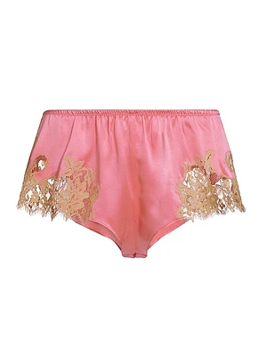 Loungewear Orchid Lace-Trimmed Shorts