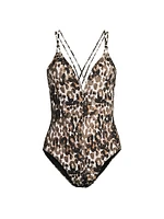 Daphy Leopard Print One-Piece Swimsuit