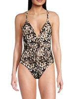 Daphy Leopard Print One-Piece Swimsuit