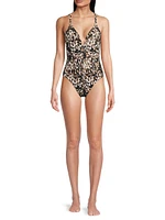 Daphy Leopard Print One-Piece Swimsuit