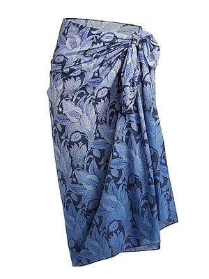 York Ivy Garden-Printed Cotton Voile Pareo