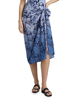 York Ivy Garden-Printed Cotton Voile Pareo