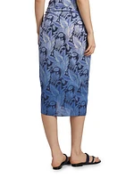 York Ivy Garden-Printed Cotton Voile Pareo