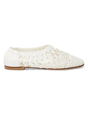 Eden Woven Leather Ballet Flats