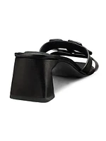 Monogram 50MM Leather Block-Heel Sandals