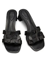 Monogram 50MM Leather Block-Heel Sandals