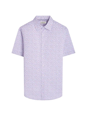 OohCotton Miles Geometric Stretch-Cotton Shirt