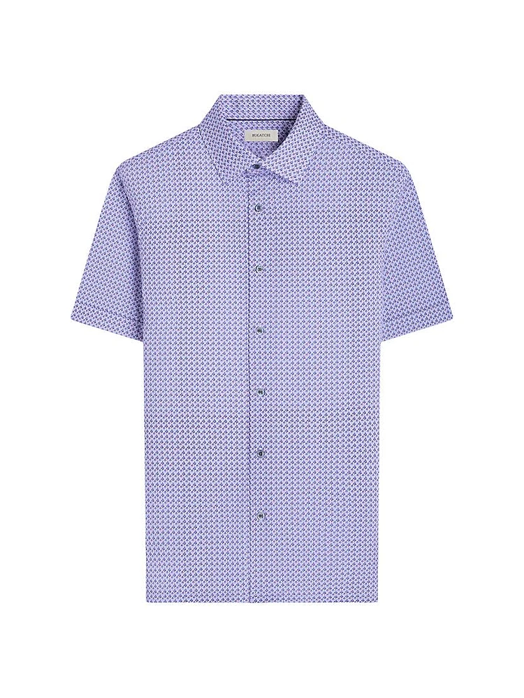 OohCotton Milo Geometric Short-Sleeve Shirt