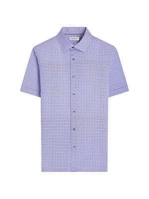 OohCotton Milo Geometric Short-Sleeve Shirt