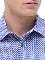 OohCotton Milo Geometric Short-Sleeve Shirt