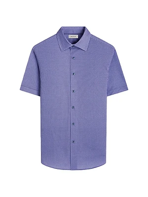 OohCotton Miles Geometric Short-Sleeve Shirt