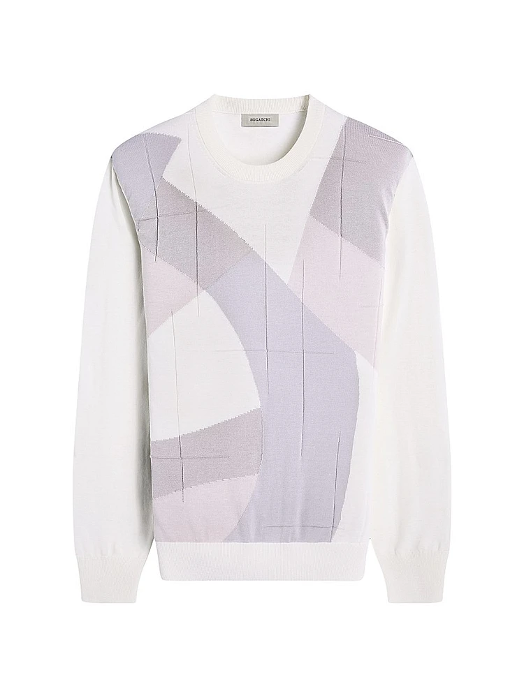 Cotton-Blend Crewneck Sweater