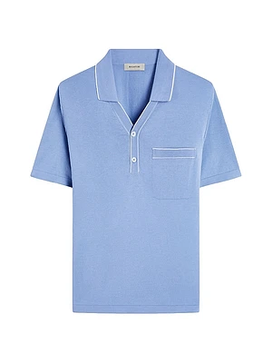 Johnny Collar Cotton-Silk Sweater