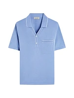 Johnny Collar Cotton-Silk Sweater