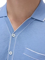 Johnny Collar Cotton-Silk Sweater