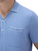 Johnny Collar Cotton-Silk Sweater