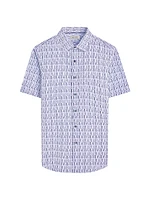 Orson Printed Woven Shaped Button-Front Shirt