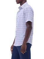 Orson Printed Woven Shaped Button-Front Shirt