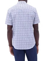 Orson Printed Woven Shaped Button-Front Shirt