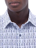 Orson Printed Woven Shaped Button-Front Shirt
