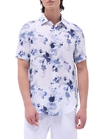 Orson Floral Linen Short-Sleeve Shirt