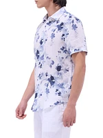 Orson Floral Linen Short-Sleeve Shirt
