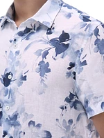 Orson Floral Linen Short-Sleeve Shirt