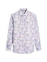 Julian Linen Shaped Button-Front Shirt