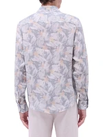 Julian Linen Shaped Button-Front Shirt
