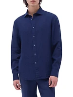Axel Linen Button-Front Shirt