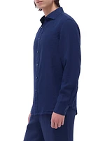Axel Linen Button-Front Shirt