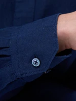 Axel Linen Button-Front Shirt