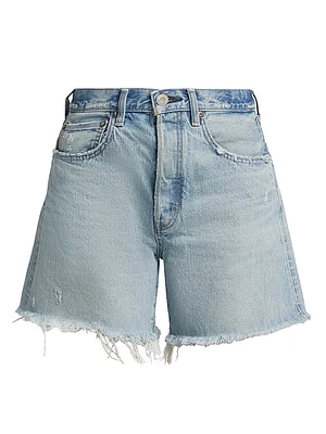 Nolita Cotton Raw-Edge Shorts