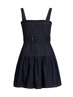 Bibi Denim Belted Minidress