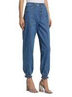 Mavis High-Rise Tapered-Leg Pants