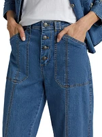 Mavis High-Rise Tapered-Leg Pants
