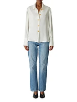 Novelty Silk Button-Front Shirt